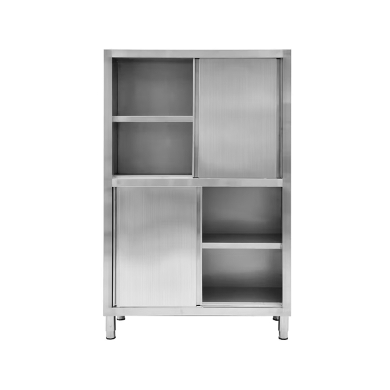 Say Goodbye To Kitchen Clutter With A Four-Door Storage Cabinet!