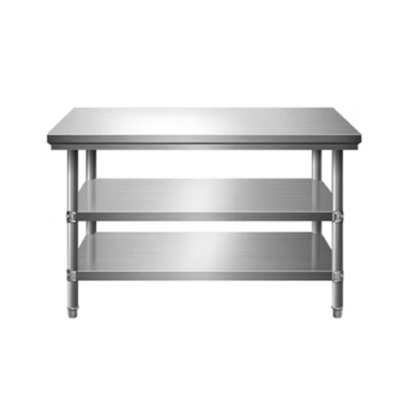 What are the significant advantages of stainless steel kitchen worktops in terms of load-bearing stability and hygiene?